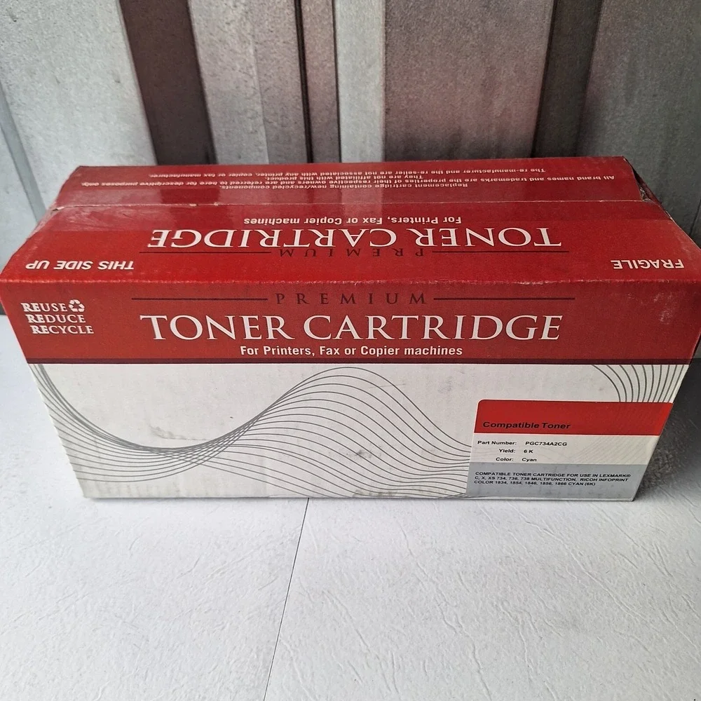 LEXMARK PGC734A2CG CYAN TONER CARTRIDGE C734 C736 X734 X736 X738 1834 1854 1846